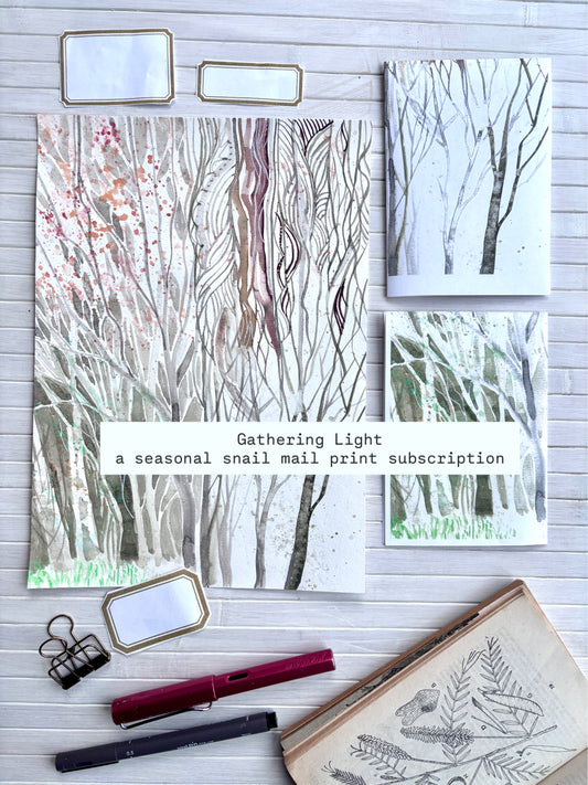 Gathering Light Print and Zine Club 3 month gift subscription