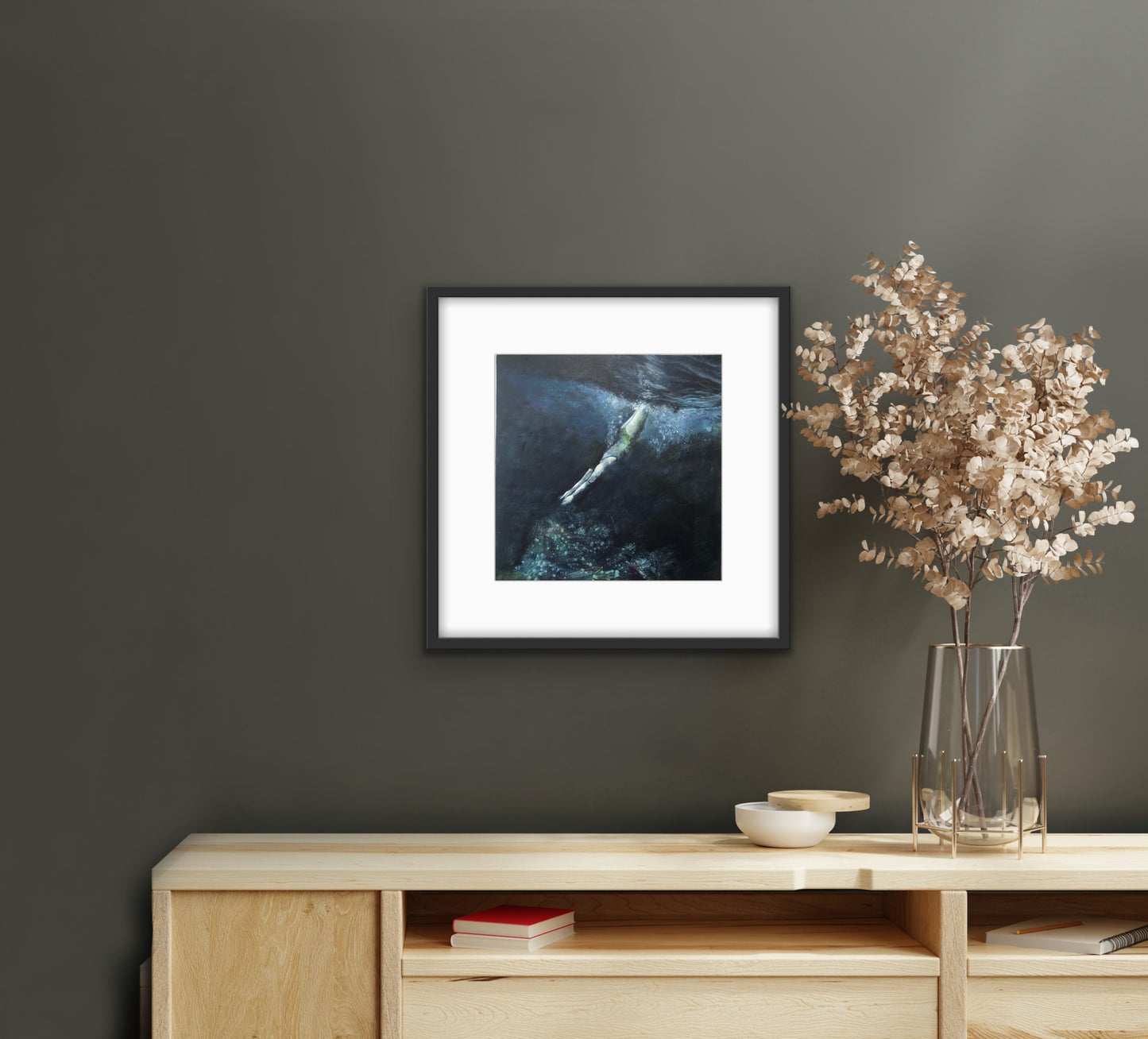 Sapphire Diver - Print on Fine Art Paper