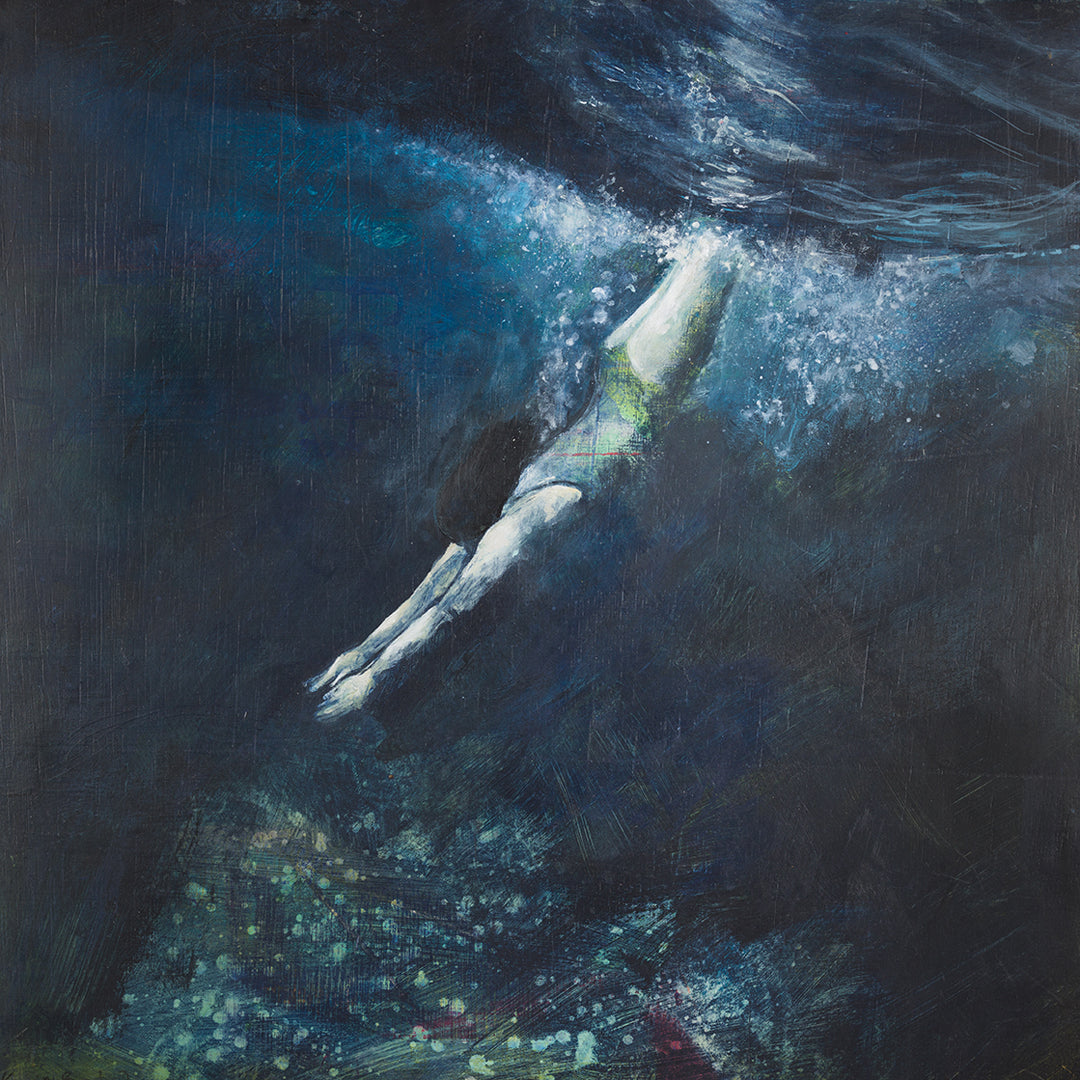 Sapphire Diver - Print on Fine Art Paper